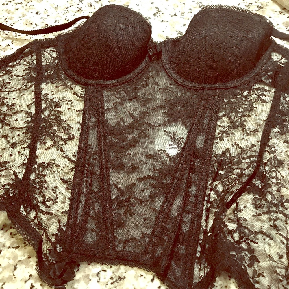 H&M Black Lingerie Corset 6